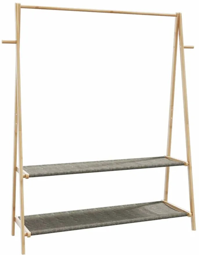 Nowoczesny na ubrania wieszak z półkami 132cm B9-L14