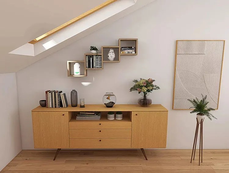 Nowoczesna półka ścienna na książki buk A7-M71