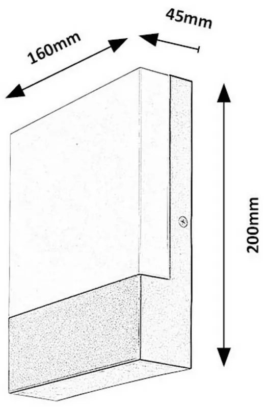 Rabalux 77097 zewnętrzna lampa ścienna LED Gimone, czarny