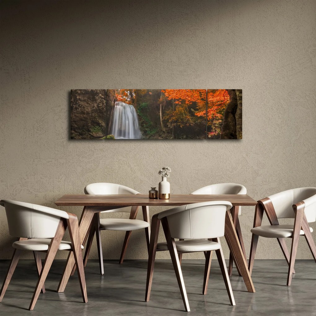 Obraz - Wodospad w Tajlandii (170x50 cm)
