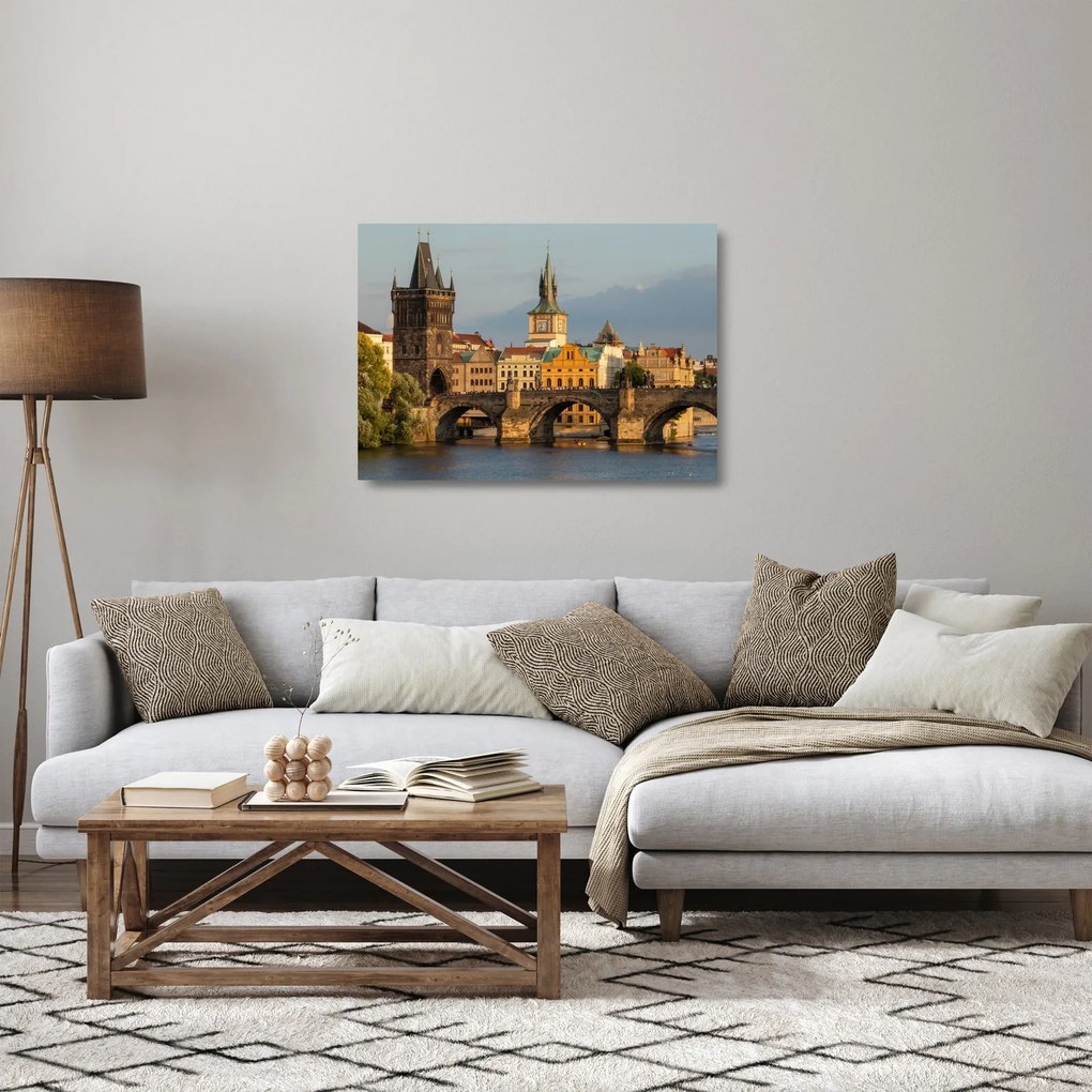 Obraz na szkle - Most Karola (70x50 cm)