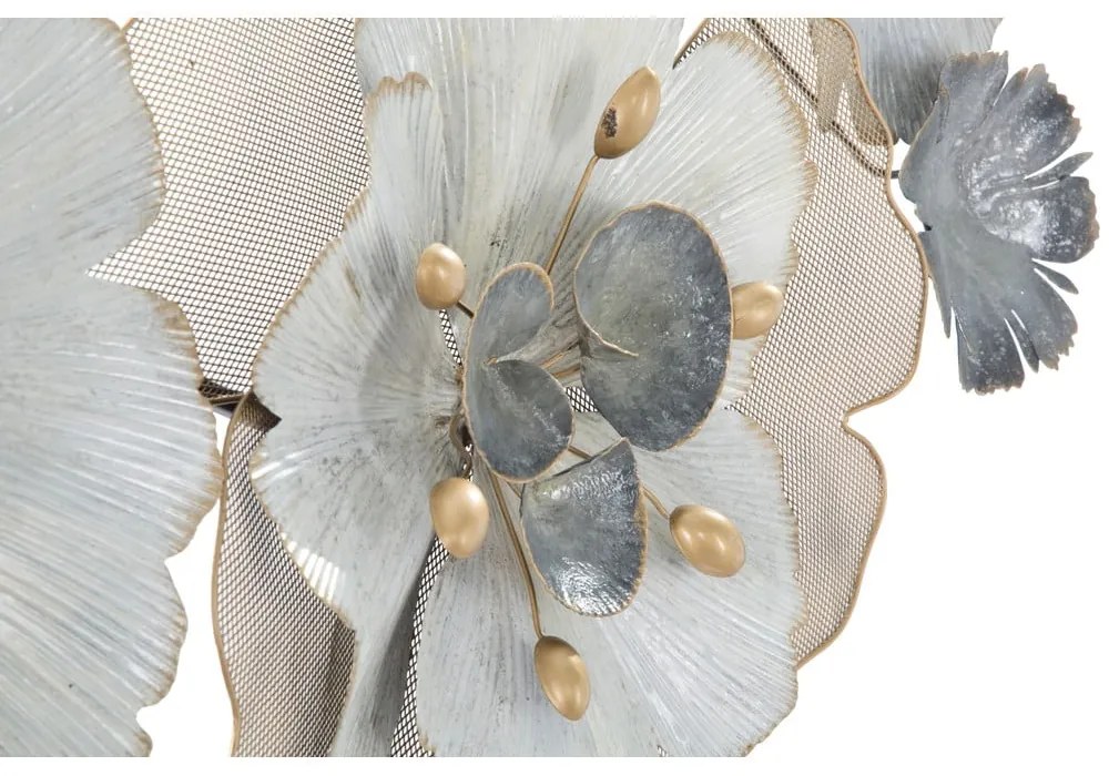 Metalowa dekoracja ścienna Mauro Ferretti Flowery, 119x60 cm