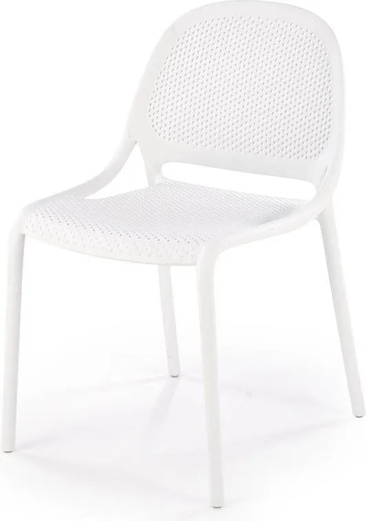 Krzesło K532 białe z tworzywa PVC