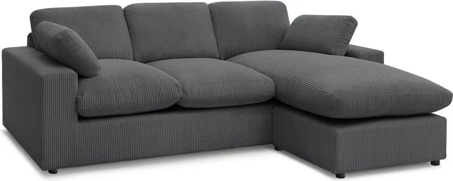 Ciemnoszary sztruksowy narożnik Belair – Bobochic Paris