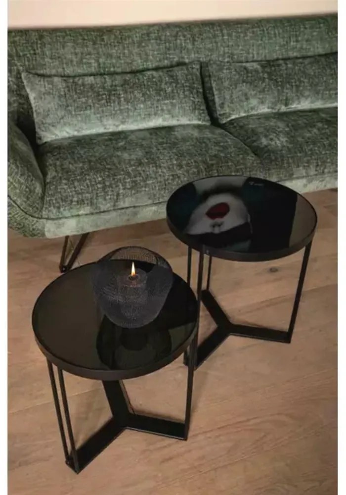 Czarny metalowy abażur do świec NERRAH BLACK