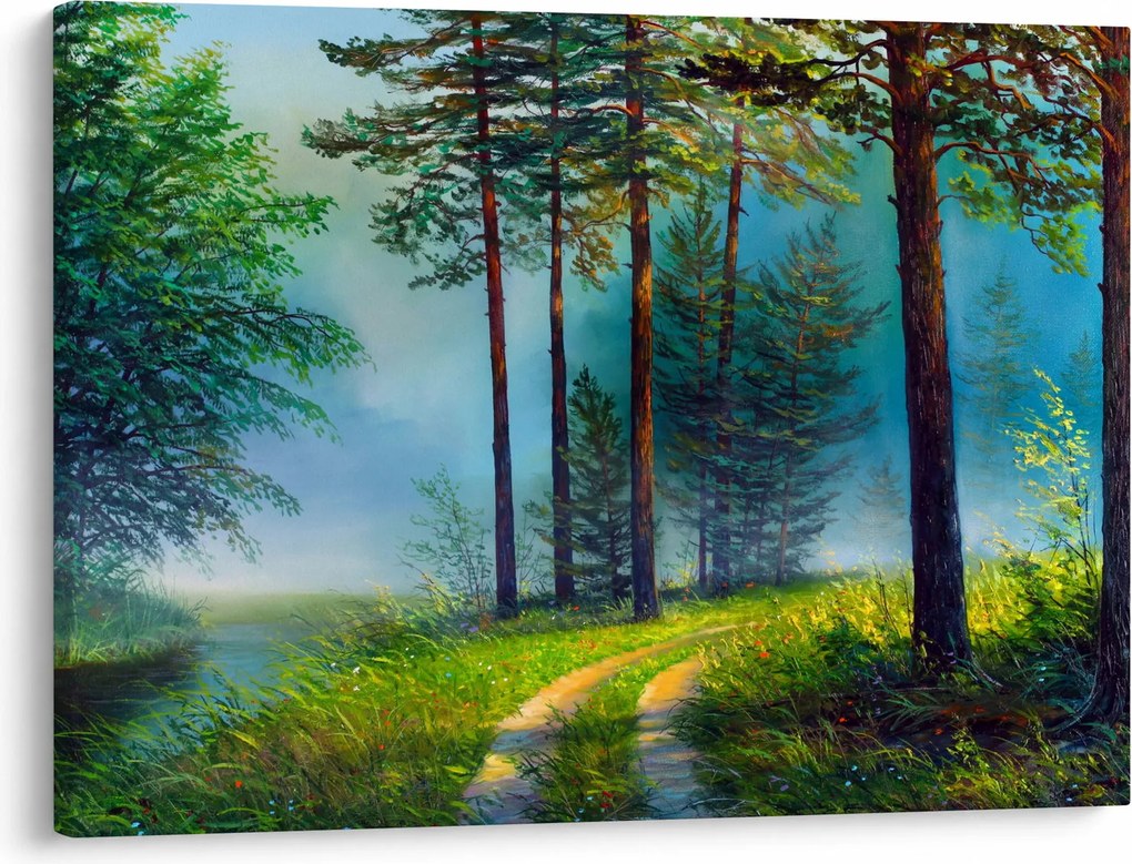 Obraz - Obraz olejny przedstawiający krajobraz (70x50 cm)