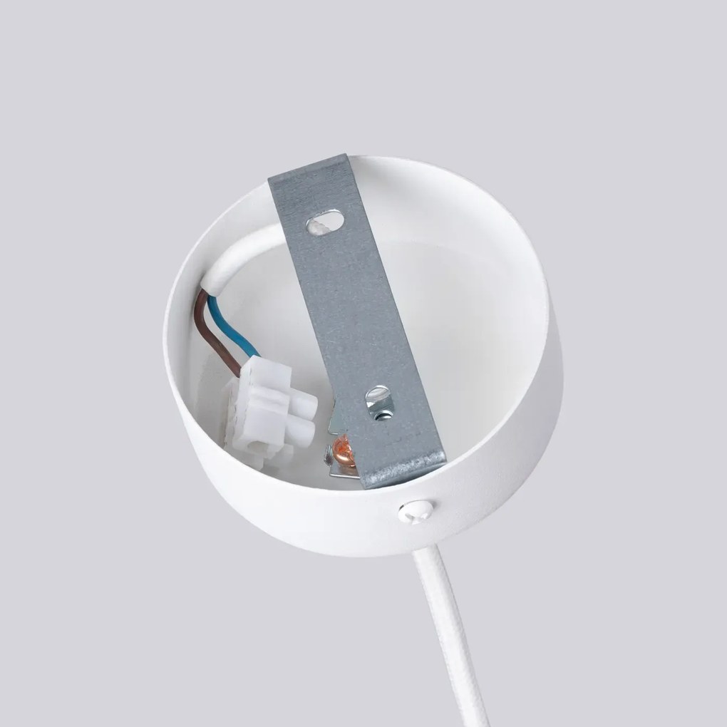 Żyrandol HALO 6 biały ryflowany SOLLUX  LIGHTING