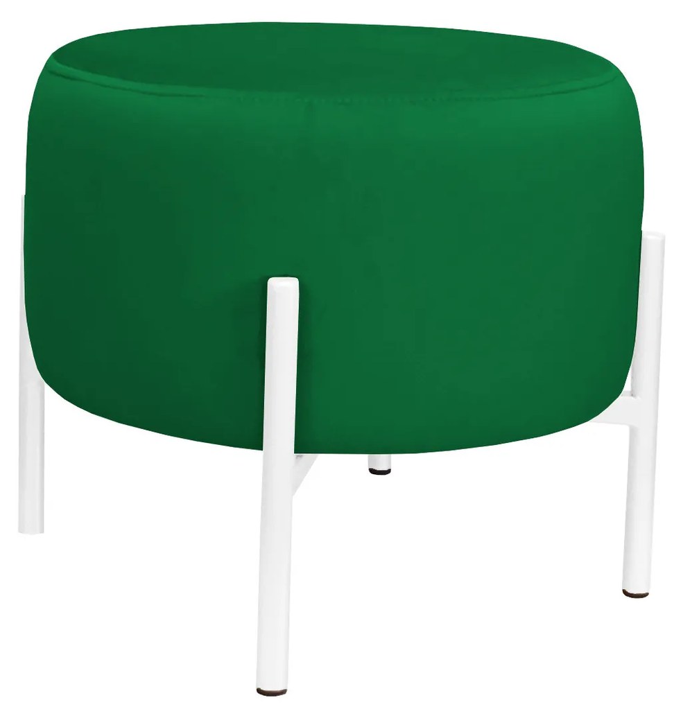 Pufa OLA LOFT ławka podnóżek metal biała MG25