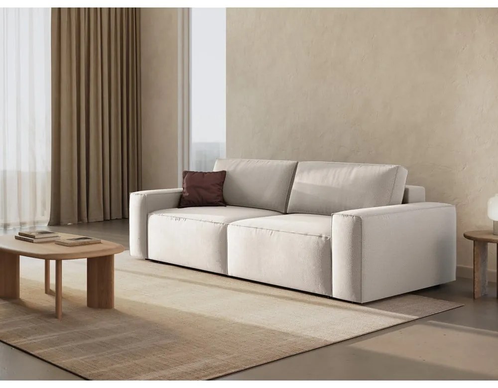 Beżowa rozkładana sofa 247 cm Jodie – Micadoni Home