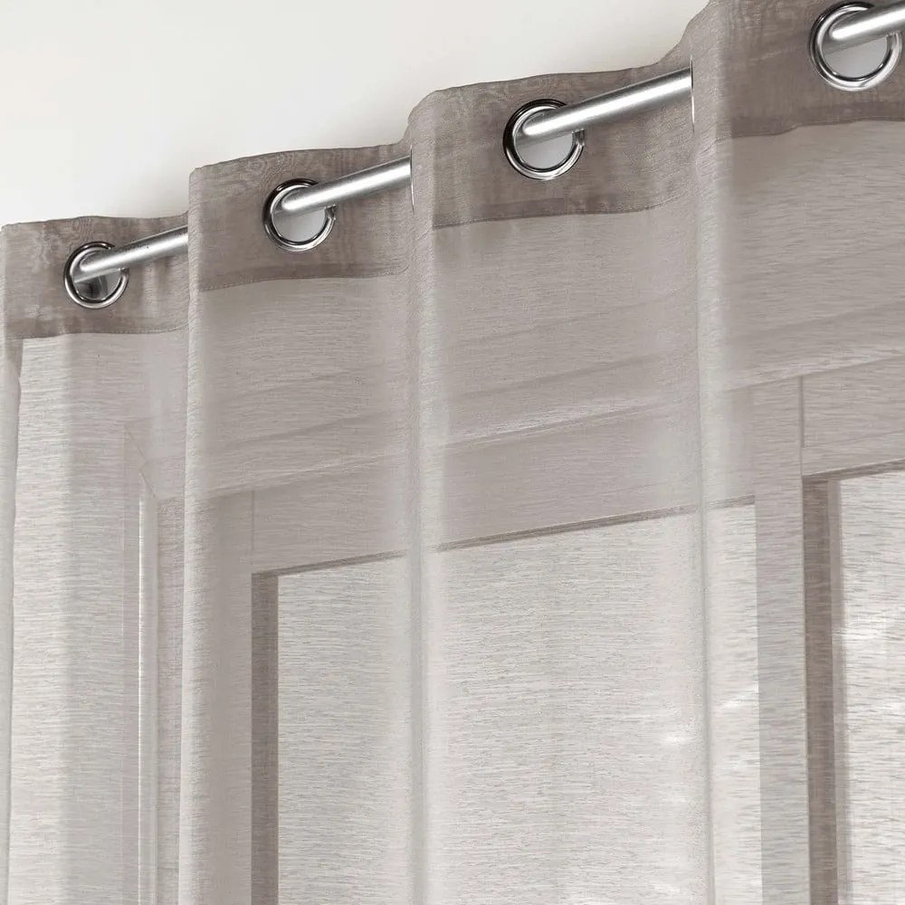 Brązowa firanka z woalu 140x240 cm Lissea – douceur d'intérieur