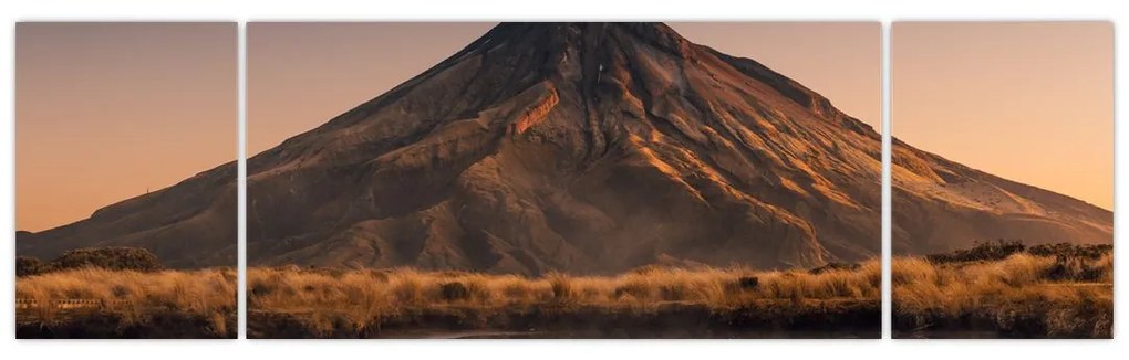 Obraz odbicia góry Taranaki, Nowa Zelandia (170x50 cm)