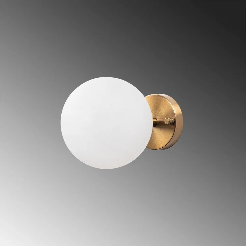 Kinkiet w biało-złotym kolorze ø 15 cm Atmaca – Opviq lights