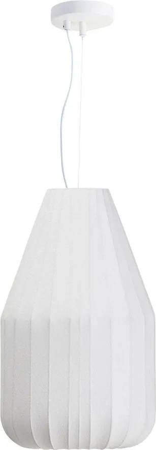 Biała lampa sufitowa z tekstylnym kloszem ø 30 cm Somar – Kave Home