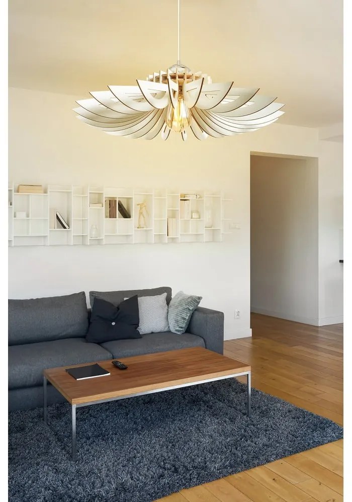 Biała lampa wisząca ø 68 cm – Opviq lights