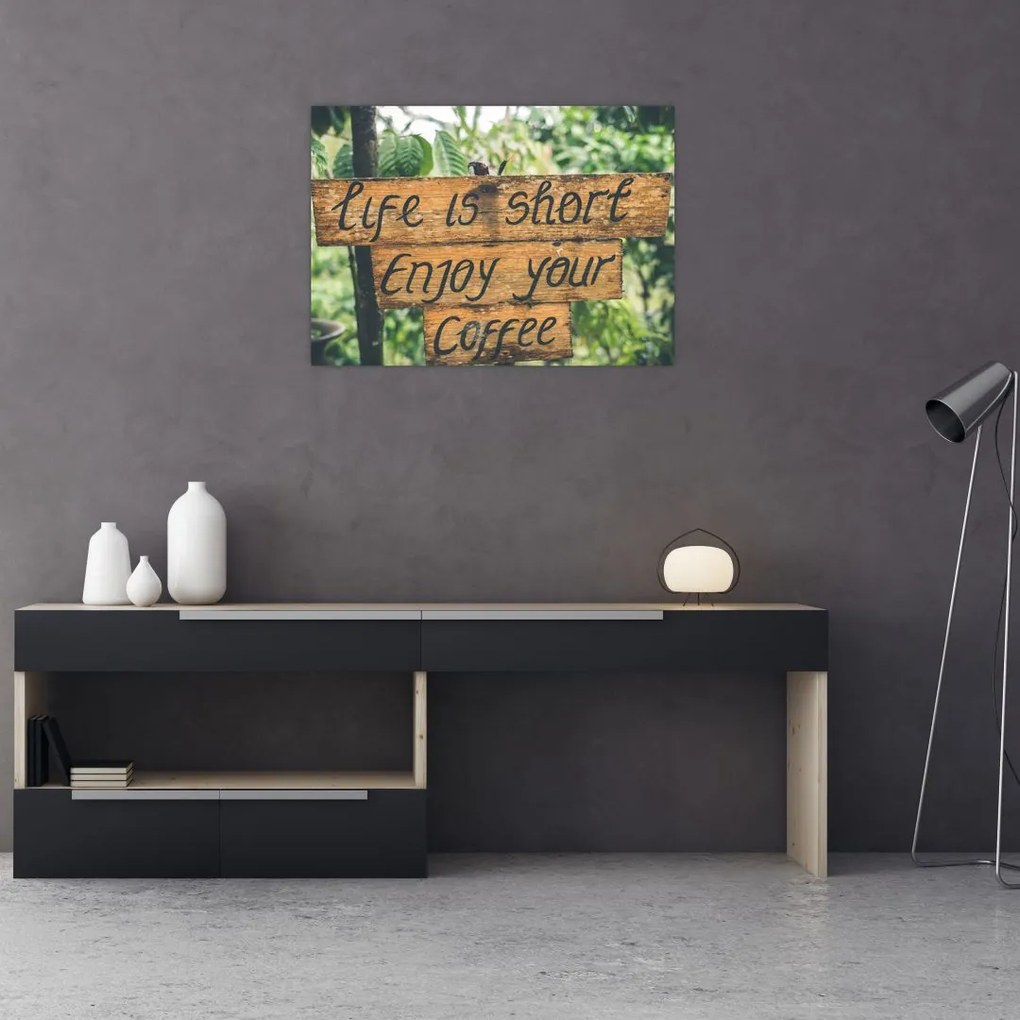Obraz na szkle z wiadomością (70x50 cm)