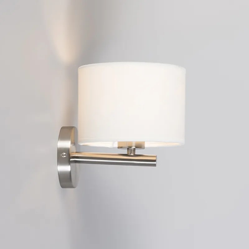 Nowoczesna lampa ścienna biała okrągła - VT 1 Nowoczesny Oswietlenie wewnetrzne