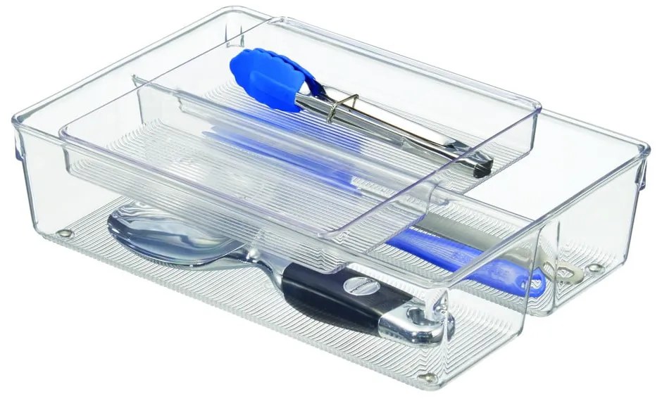 Dwupoziomowy organizer do szuflad kuchennych iDesign Linus, 31x20 cm