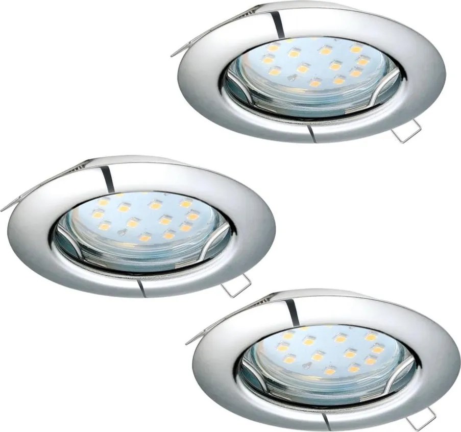 Eglo 94236 - ZESTAW 3x LED wpuszczanych opraw sufitowych PENETO 3xGU10-LED/3W/230V