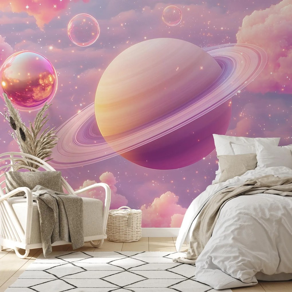 Fototapeta - Różowa planeta (196x136 cm)