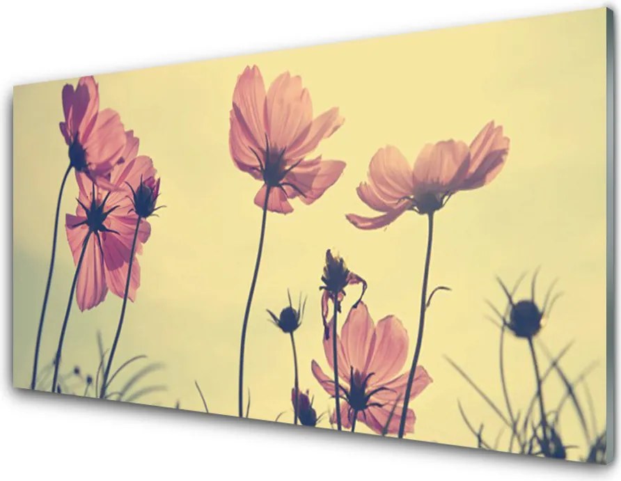 Panel Szklany Delikatność Letnich Kwiatów