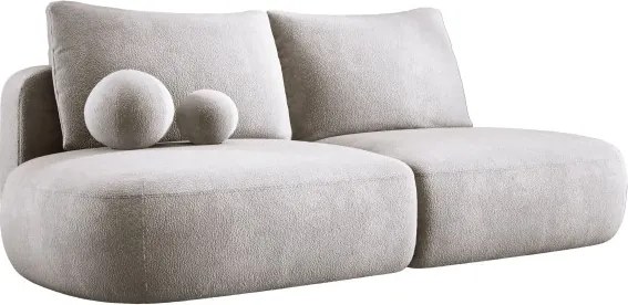 Sofa BABU Kanapa z funkcja spania i pojemnikiem w tkaninie APHRODITE 04 kolor JASNO SZARY