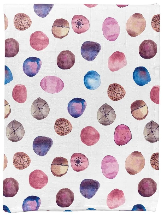 Biały koc dziecięcy muślinowy 75x100 cm Shells – Mijolnir