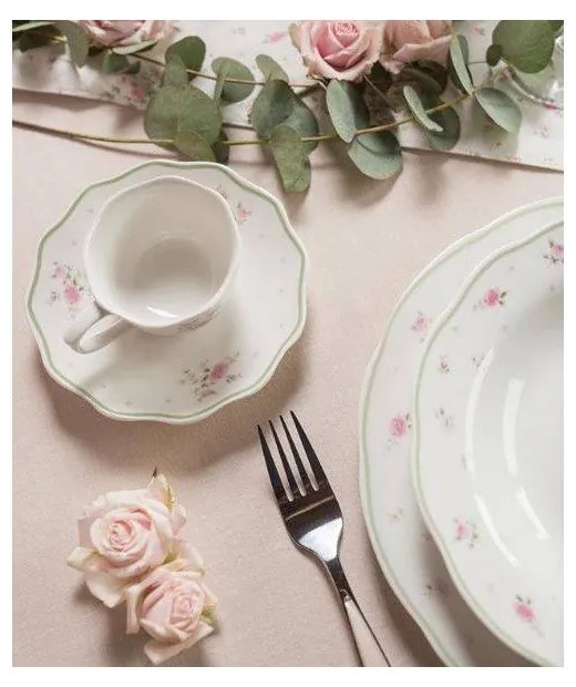 Biała porcelanowa cukierniczka Brandani Nonna Rosa