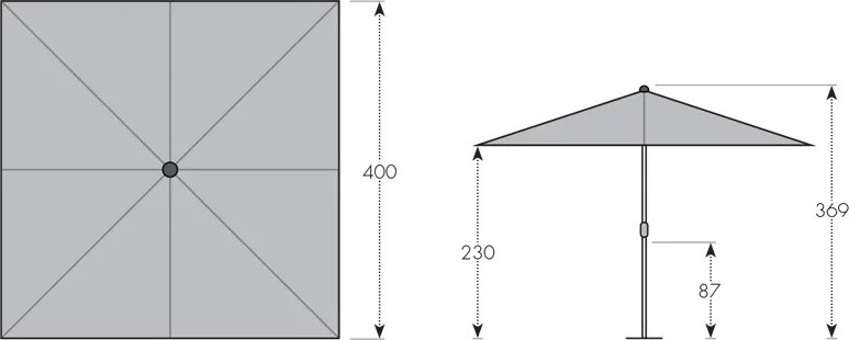 Doppler TELESTAR 400 x 400 cm biała