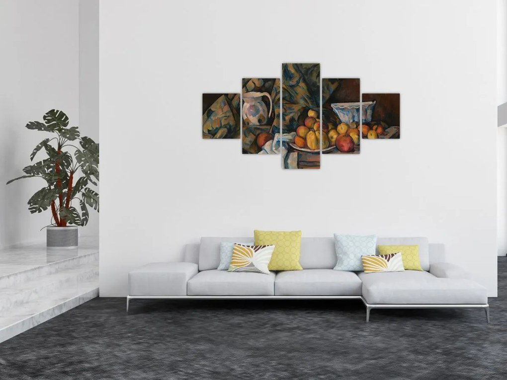 Obraz - Paul Cézanne, Still Life with Apples and Peaches, reprodukcje (125x70 cm)