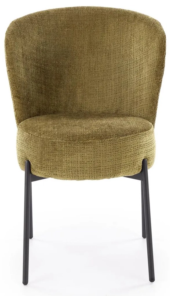 Krzesło tapicerowane tkanina oliwkowy, zielony K590