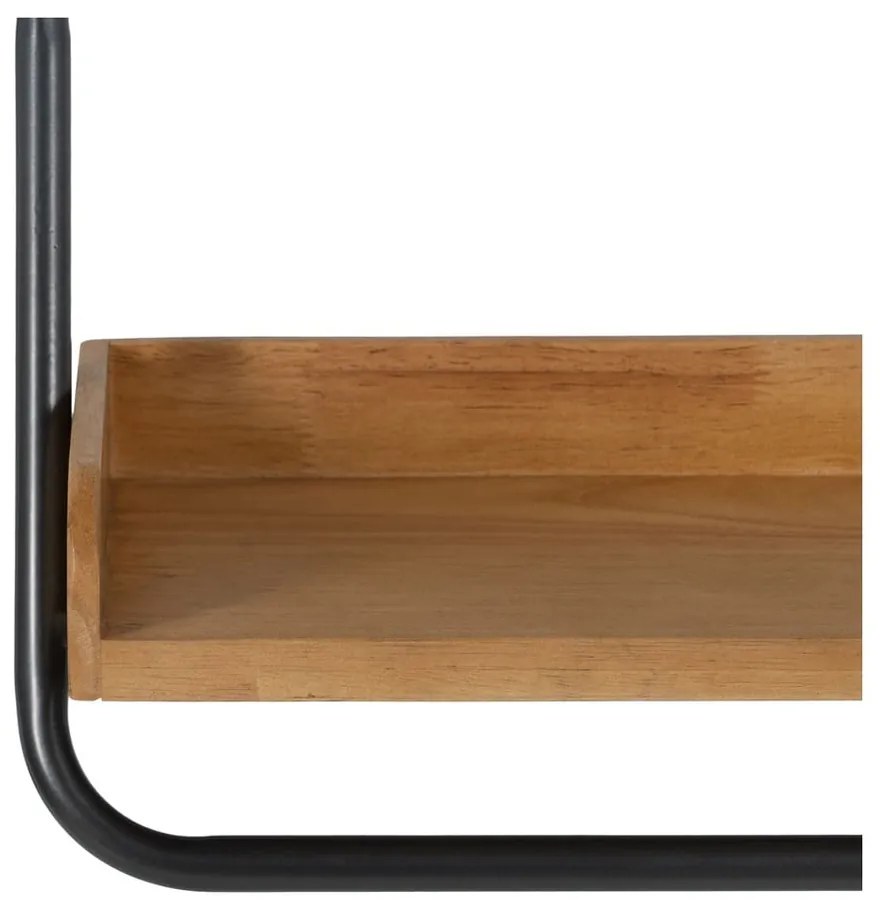 Półka z litego drewna kauczukowego w naturalnym kolorze 80 cm – Ixia