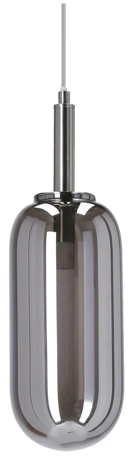 Antracytowa lampa wisząca LED ze szklanym kloszem ø 13 cm Fiuggi – Candellux Lighting