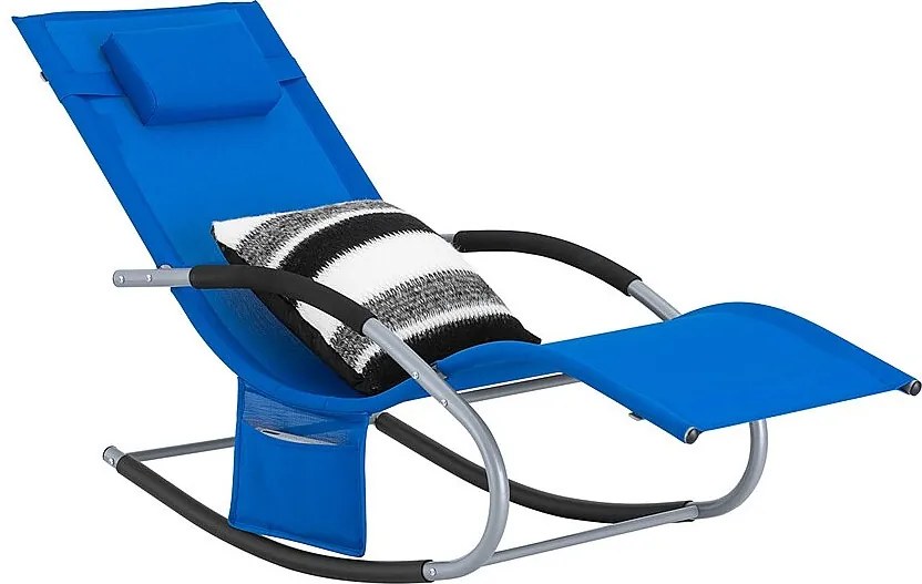 SoBuy Leżak bujany z zagłówkiem OGS28-KB