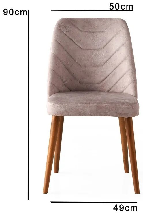 Zestaw krzeseł do jadalni Dallas Pink, 4 szt.