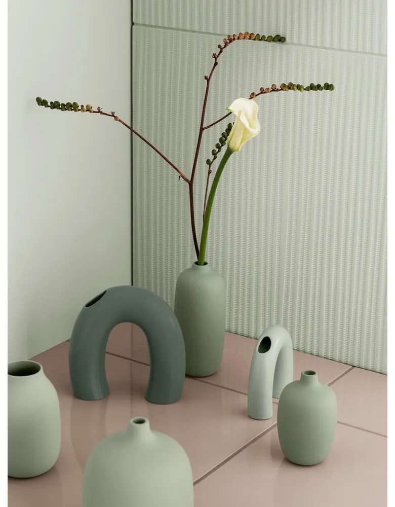 Zielony ceramiczny wazon (wysokość 12 cm) Kagetsu – Blomus