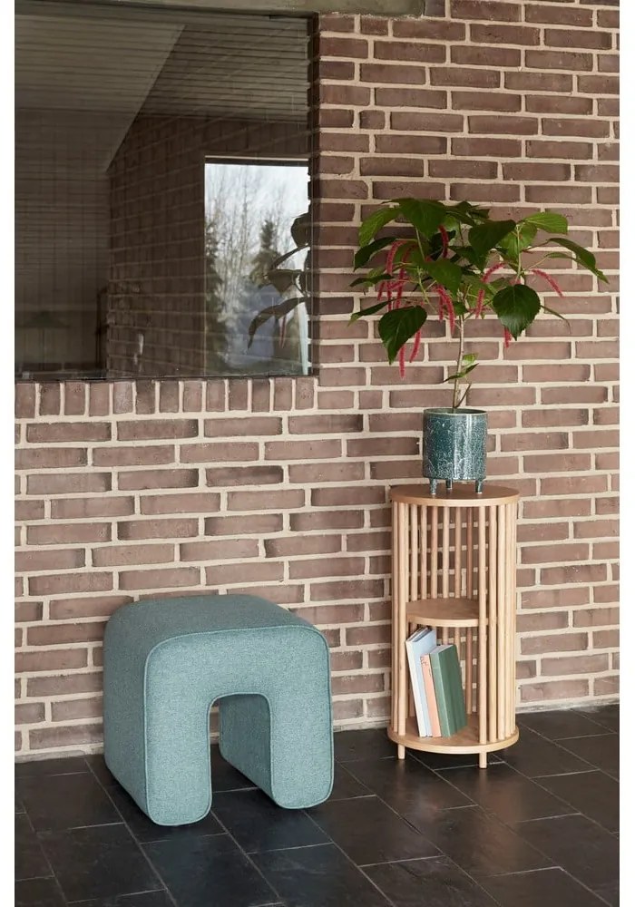 Konsola z drewna dębowego Hübsch Folk, ø 35 cm