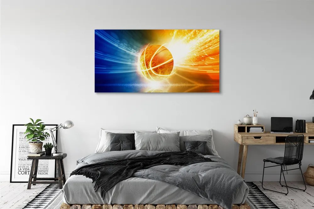 Obraz drukowany na płótnie Wieczorny Trening Koszykówki
