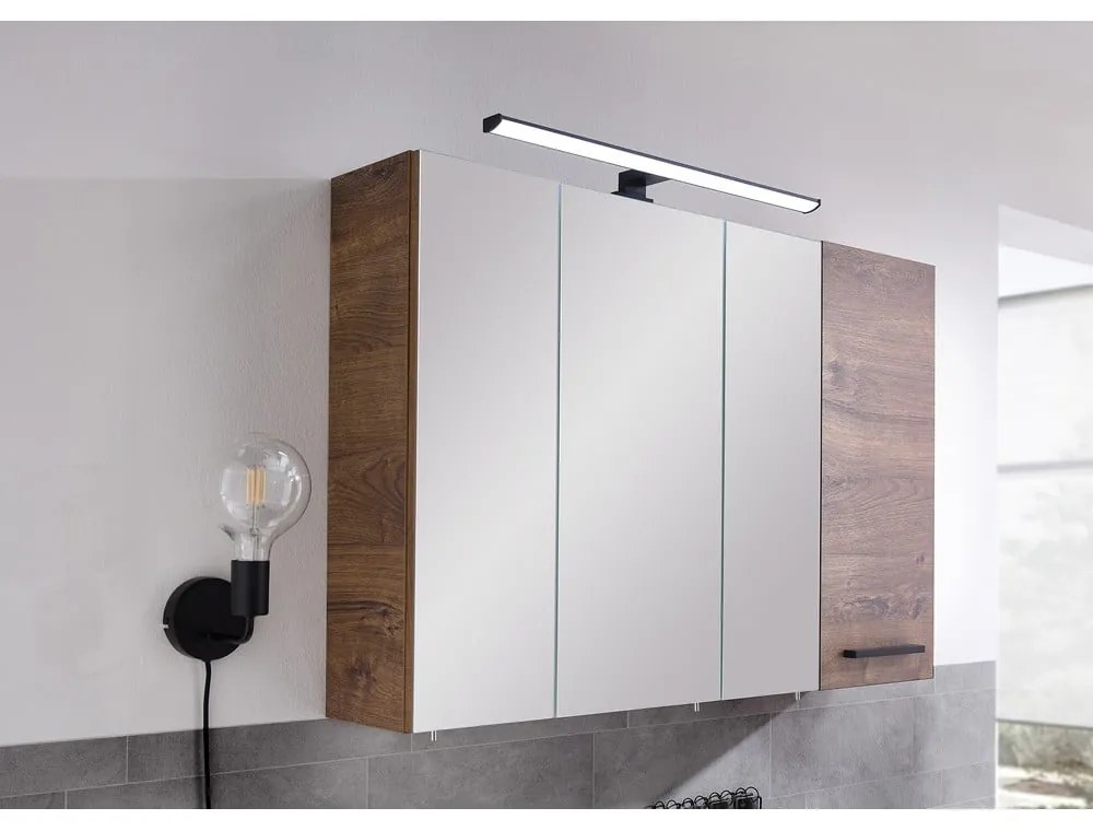 Brązowa wisząca szafka łazienkowa w dekorze dębu 30x70 cm Set 374 – Pelipal