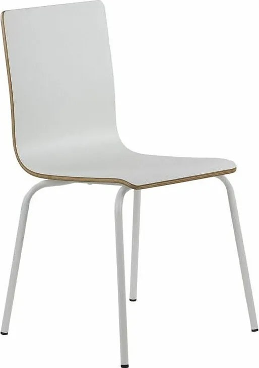 Krzesło ze sklejki laminowanej WERDI B białe