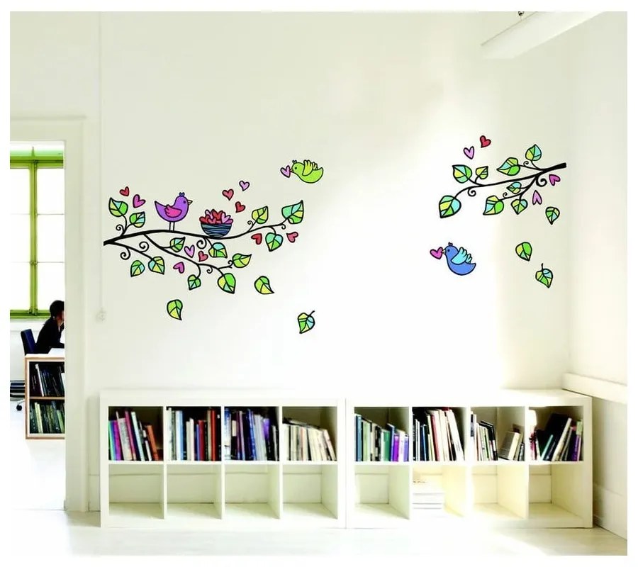 Zestaw naklejek Fanastick Birds And Hearts