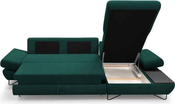 Narożnik LOFT z funkcją spania Regulowane zagłówki i podłokietniki Prawa strona Monolith 37