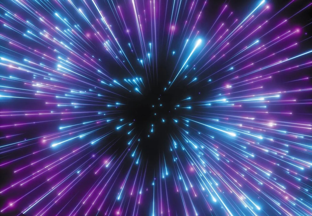 Fototapeta - Neonowe pomieszczenie (196x136 cm)