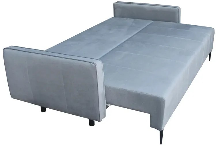 Szara rozkładana sofa z pojemnikiem W5-G59