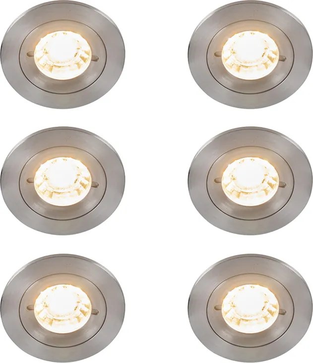 Nowoczesny reflektor wpuszczany stalowy okrągły IP44 - Xena