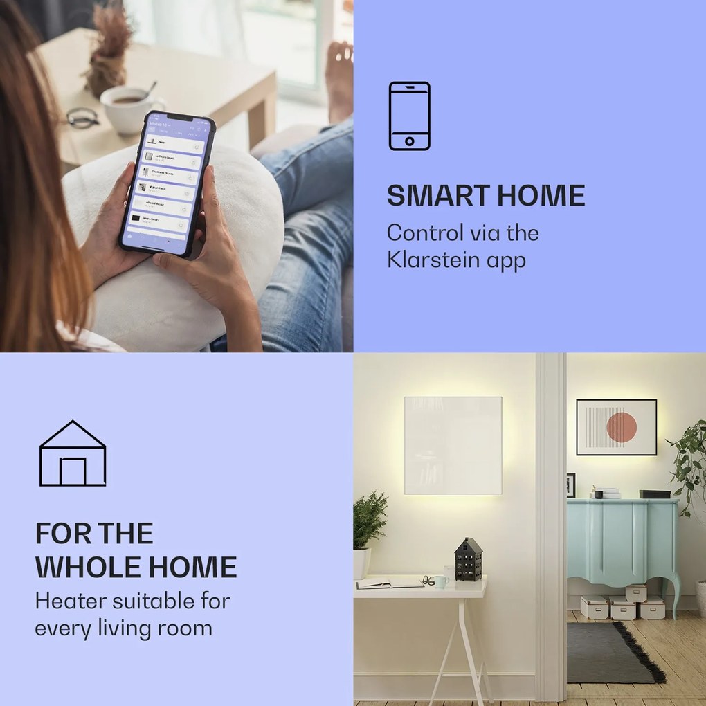 Klarstein Mojave 500 Smart Panel grzewczy na podczerwień 2 w 1