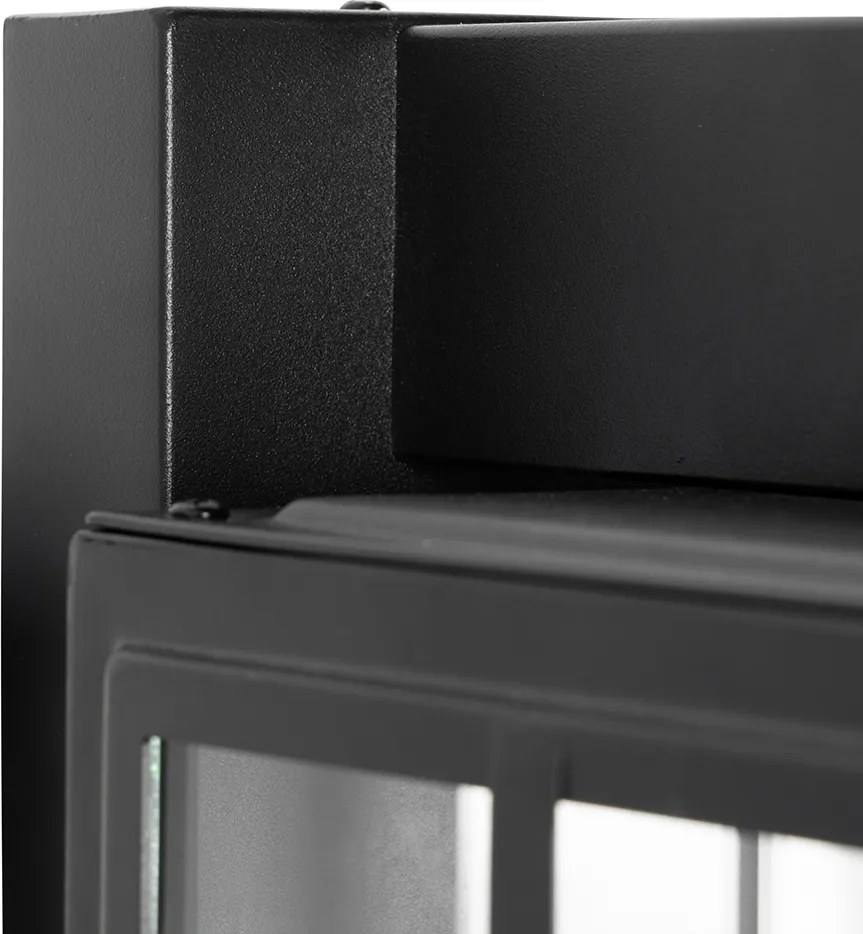 Klasyczna lampa ścienna zewnętrzna czarna IP44 - Dover