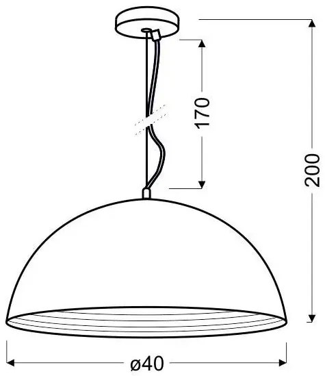 Srebrna chromowana lampa wisząca 40 cm - D149-Tiremi