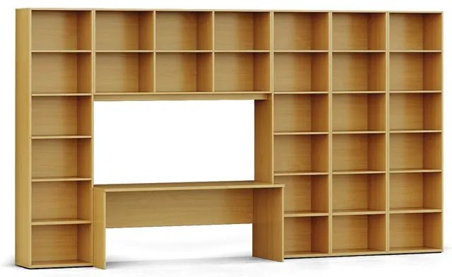 Biurko INTEGRO, 740 x 1750 x 700 mm, buk