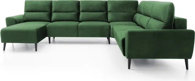 Narożnik BOSCO XL zestaw z elektryczną funkcją regulacji tkanina Monolith 37 Zielony WERSAL