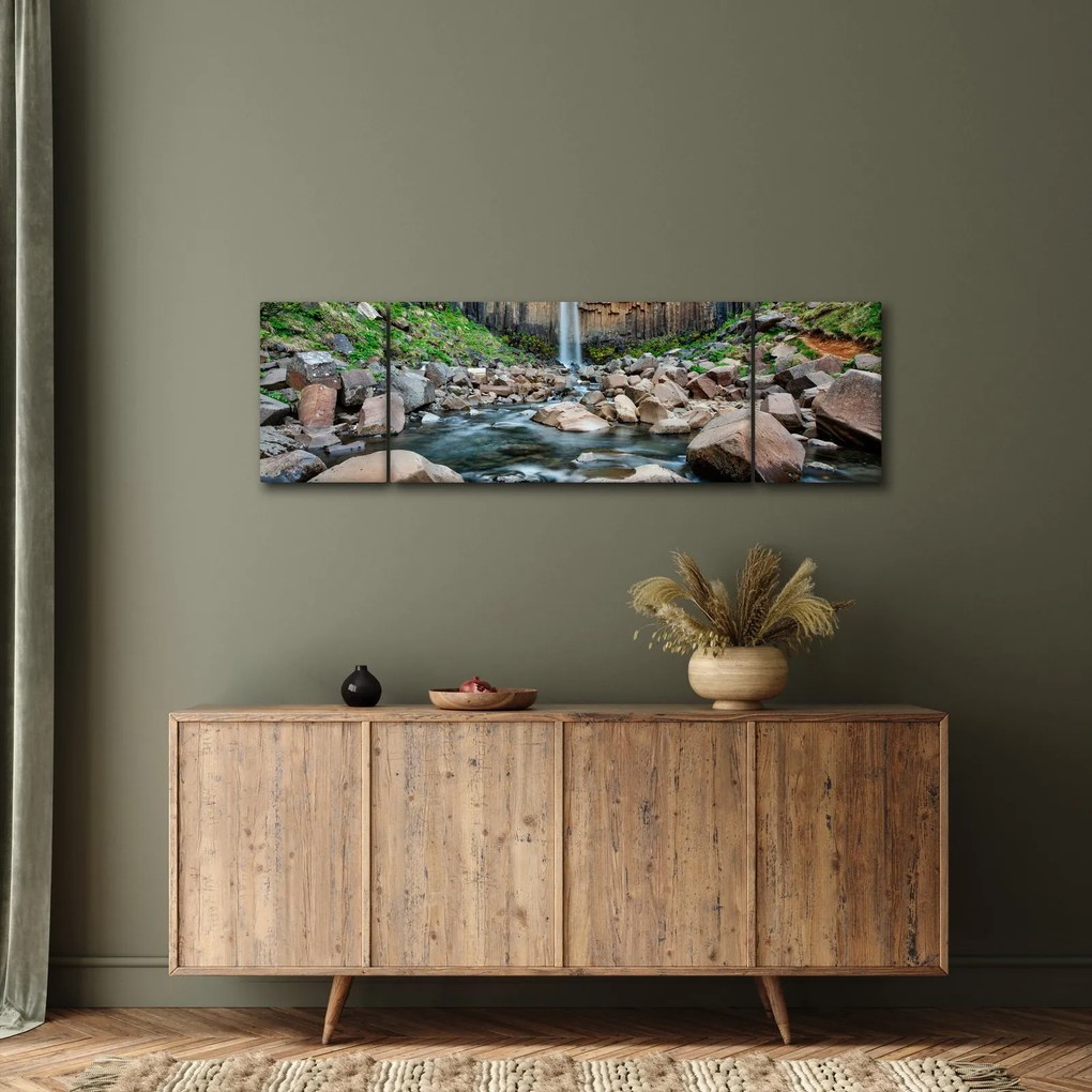 Obraz - Wodospad Svartifoss, Islandia (170x50 cm)